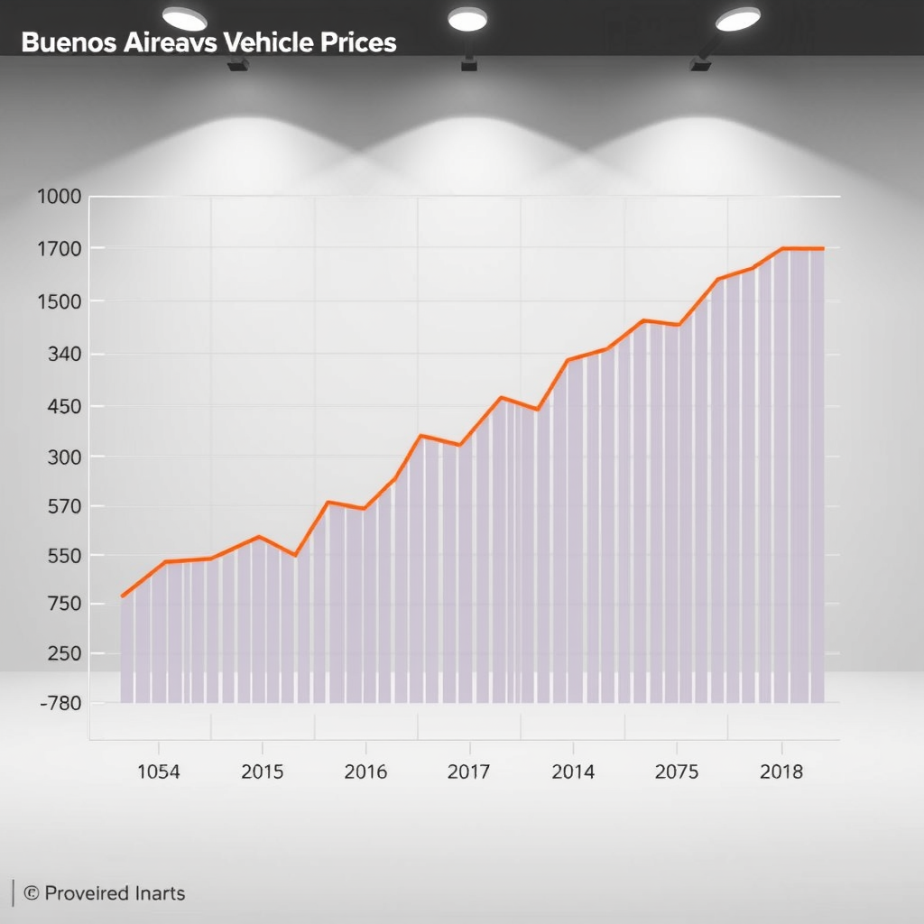 Gráfico detallado mostrando tendencias de precios de vehículos por temporada en Buenos Aires